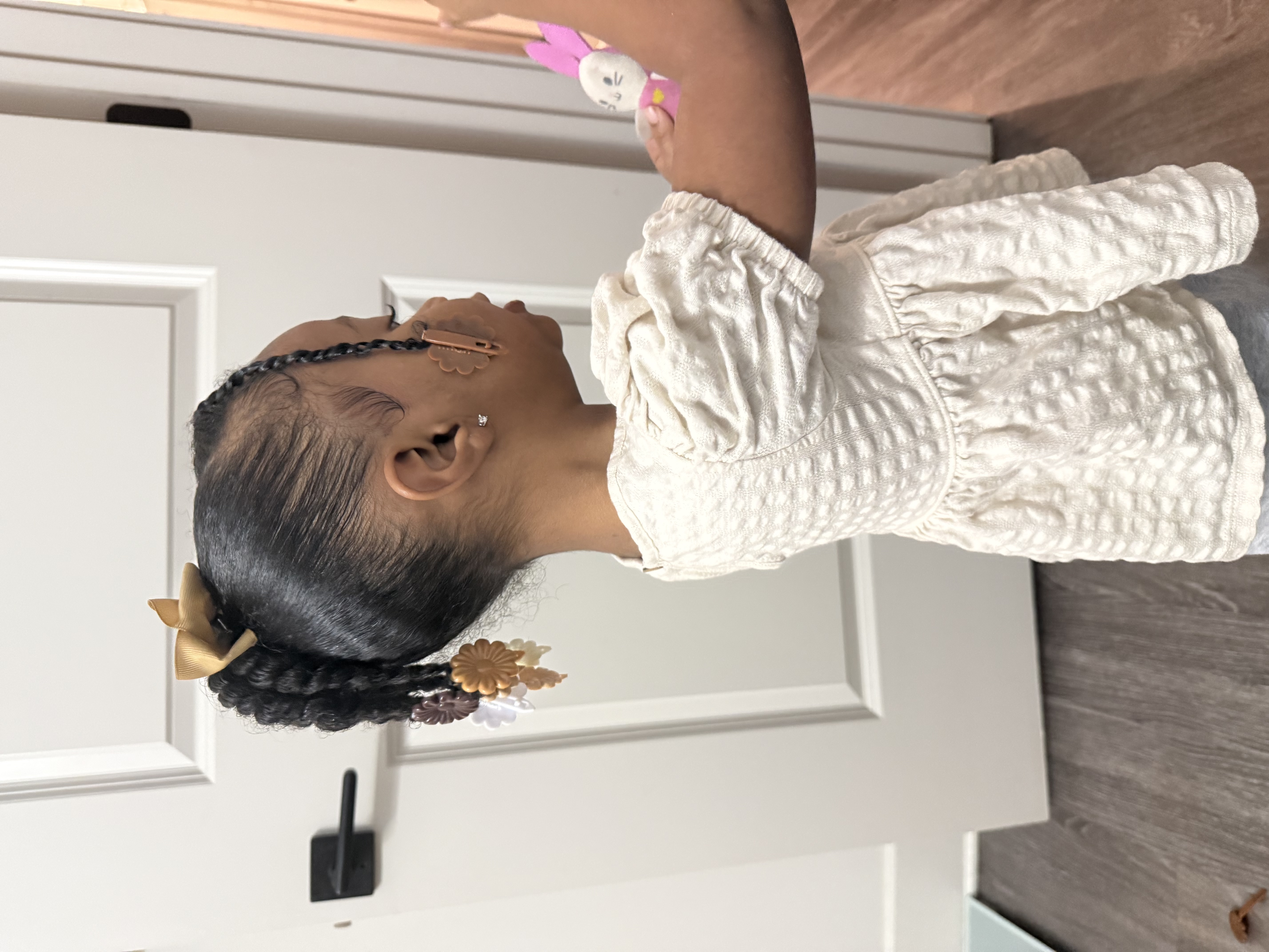 Two braids natural style